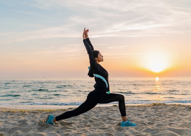 Yoga op het strand